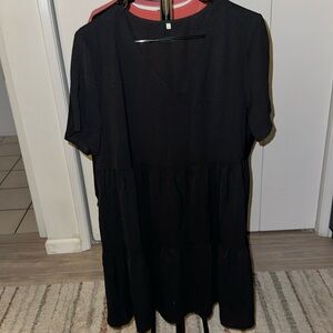 Tiered black dress
